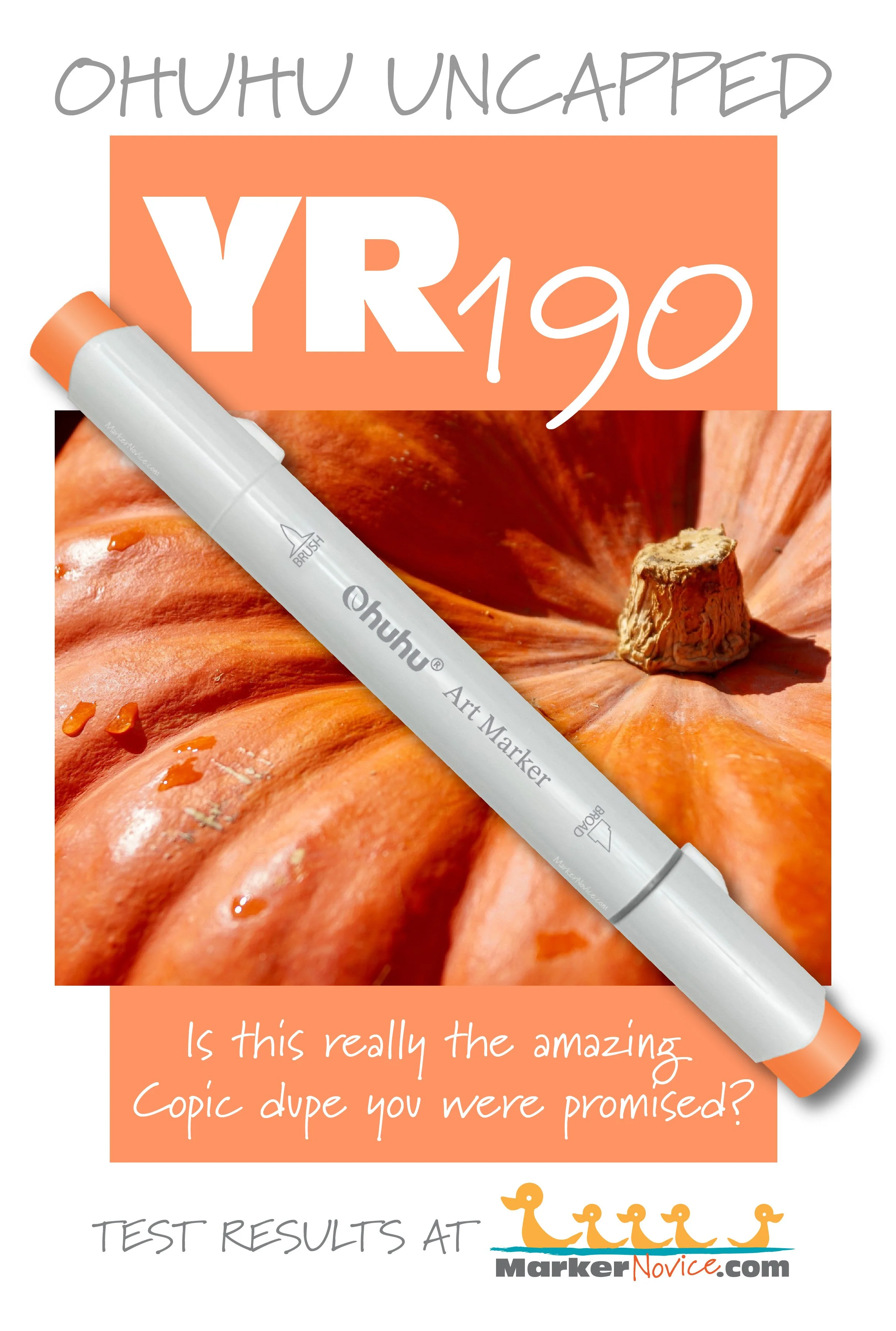 YR190 Cadmium Orange: Testing Ohuhu Markers for Lightfastness and